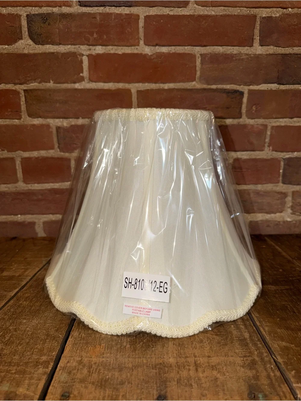 Vintage Victorian Classic Cream Scalloped Lamp Shade - Neutral Home Accent